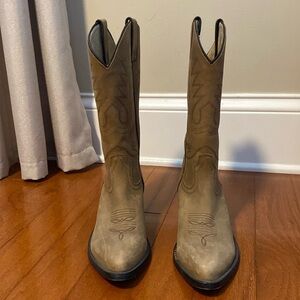 Durango Boot Women's RD4112 Leather DISTRESSED TAN POINTED TOE COWGIRL